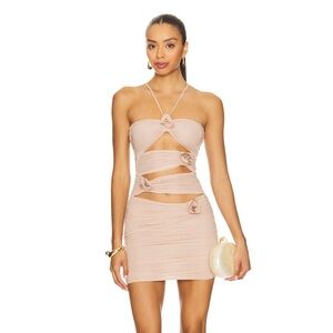 Maygel Coronel Coari Cutout Mini Dress in Tropical Pink